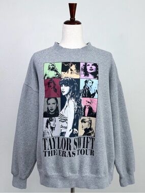 Taylor Swift Official Eras Tour Merch Crewneck Fleece Pullover Sweatshirt LARGE